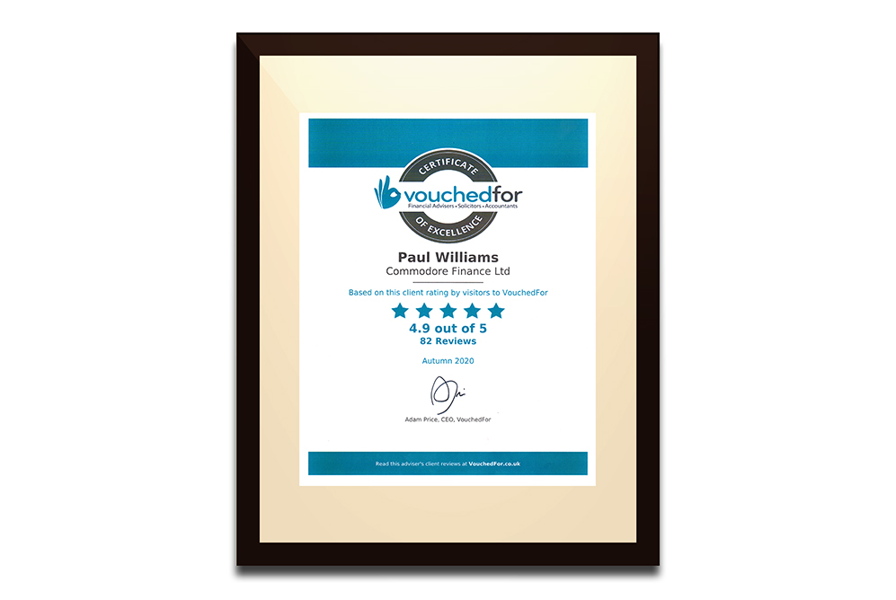 Commodore Finance | VouchedFor Certificate